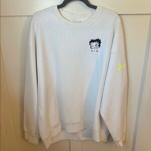 Nike White Sweatshirt with Betty Boop (NWT)